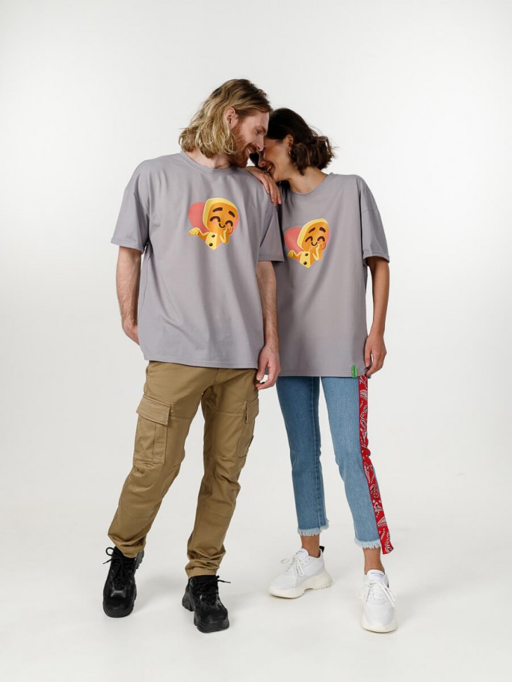 Футболка «Смущённый Печенюх», серая