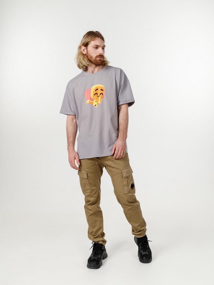 Футболка «Смущённый Печенюх», серая