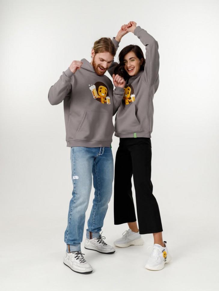 Худи «Пенный Печенюх», серое