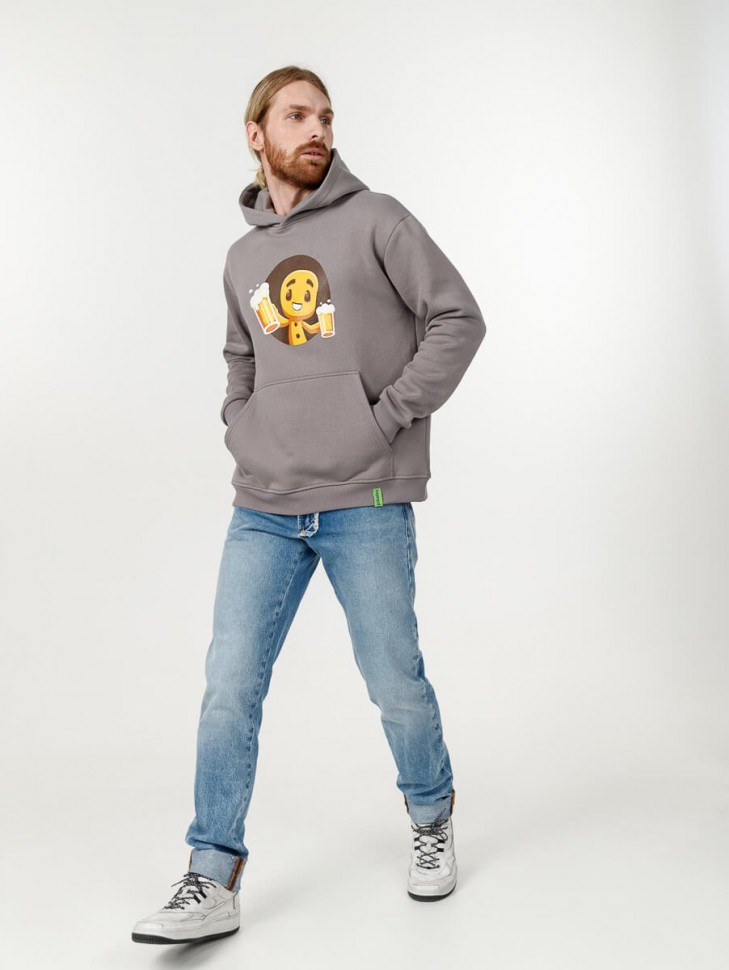 Худи «Пенный Печенюх», серое